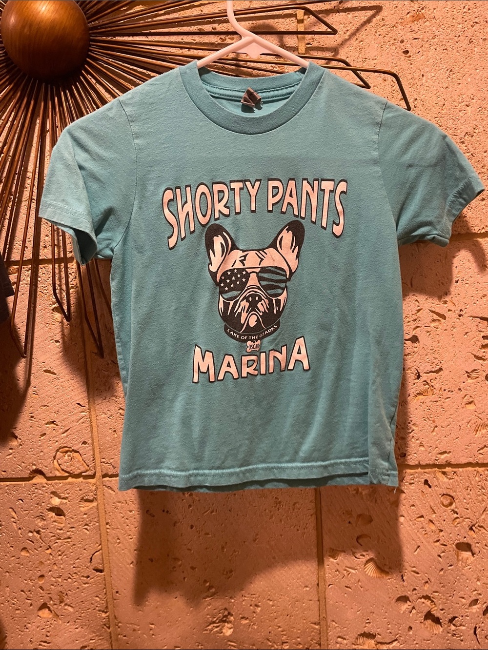 Shorty Pants Marina Graphic Tee - Aqua Blue